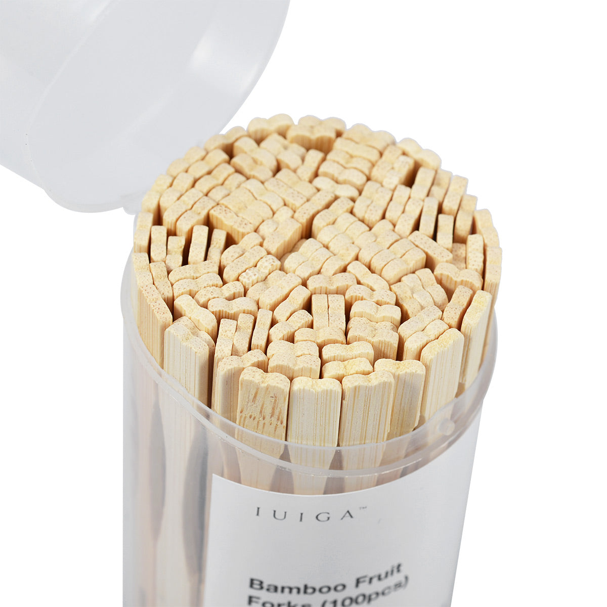 Fourchettes à fruits en bambou