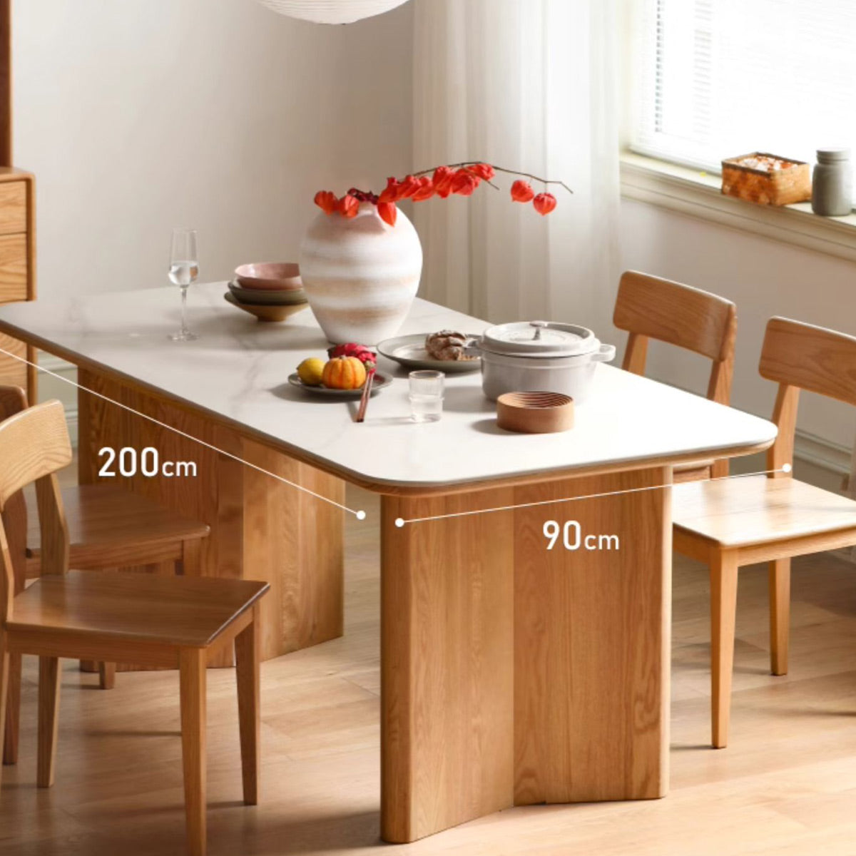 Table à manger en pierre frittée Odelia