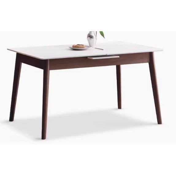 Table à manger extensible en pierre frittée Bianca