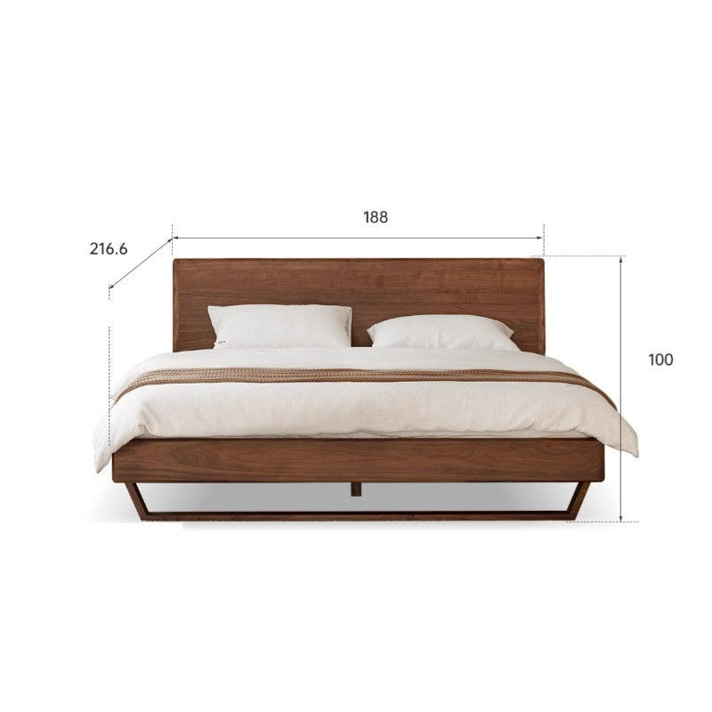Cadre de lit en noyer massif Douglas