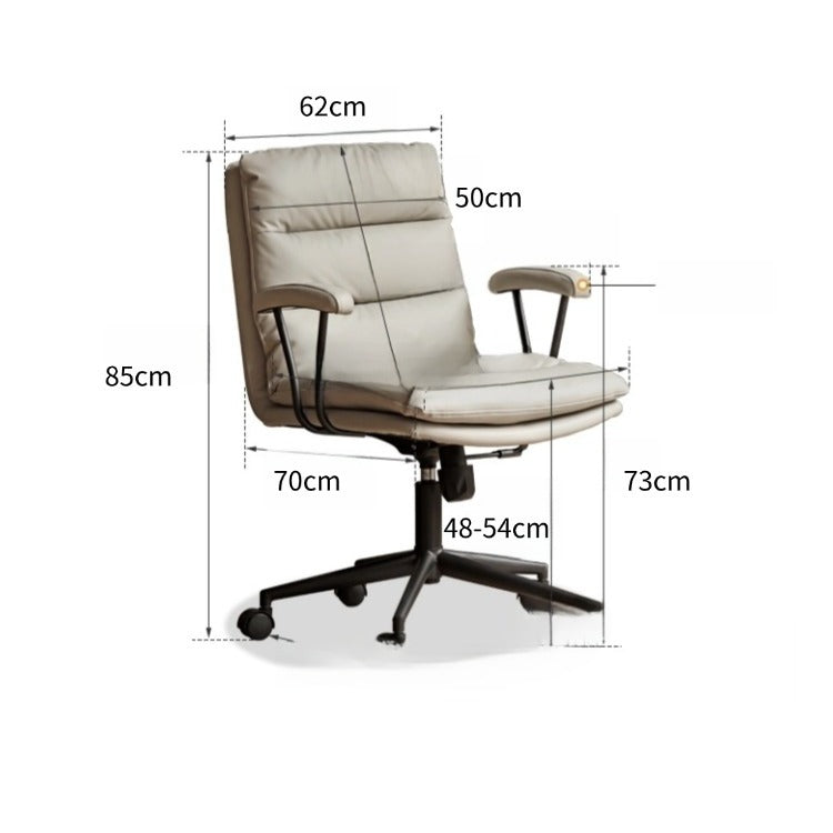 Chaise de bureau en similicuir Otis