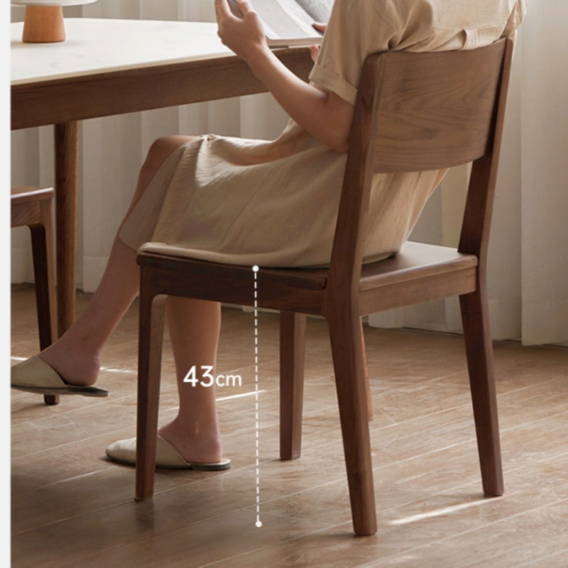 Chaise de salle à manger en bois massif Tate