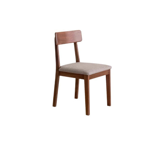 Chaise de salle à manger rembourrée en noyer Nadia