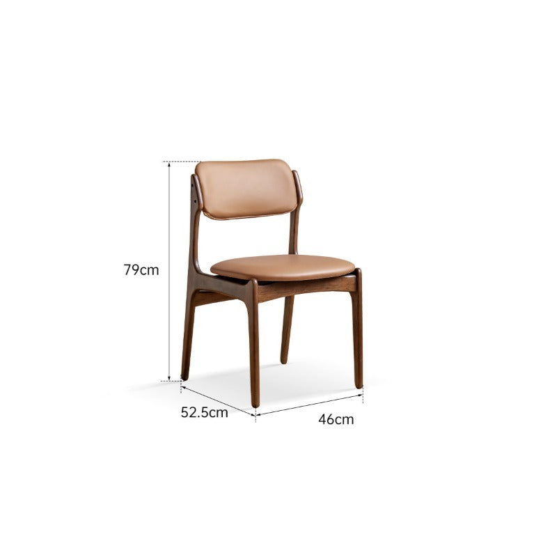 Chaise de salle à manger en bois de noyer Miles