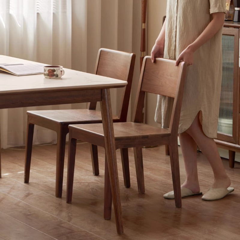 Chaise de salle à manger en bois massif Tate