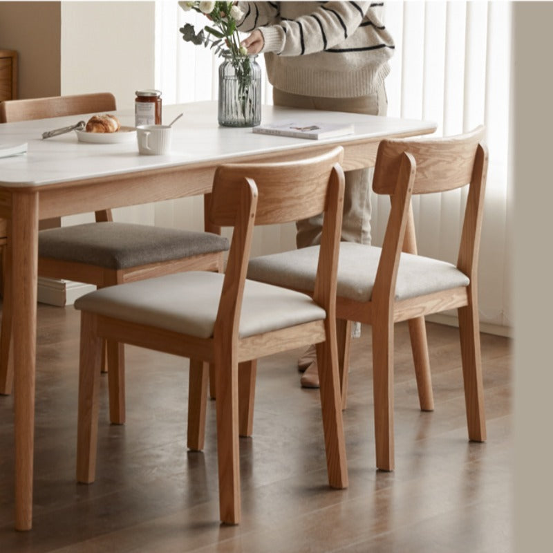 Chaise de salle à manger en bois massif Kei