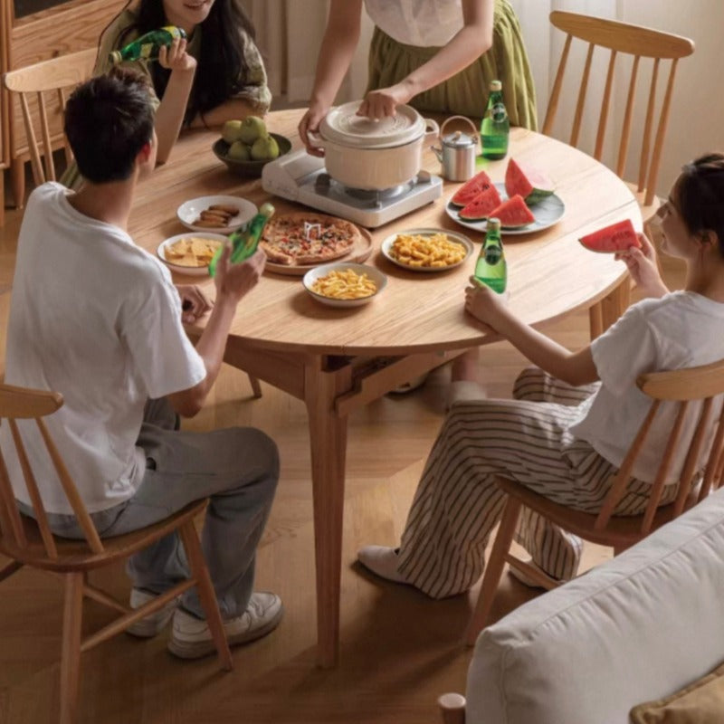 Table à manger ronde extensible Aria