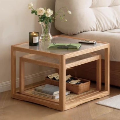 Tables gigognes en rotin Yuri 