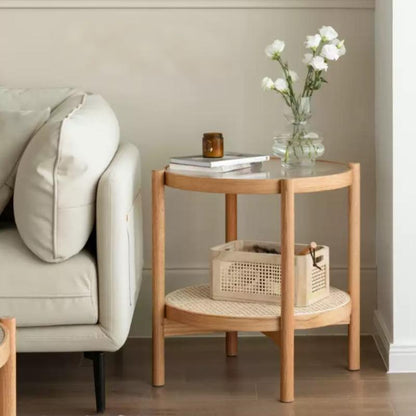 Tables gigognes rondes en rotin Yuri 