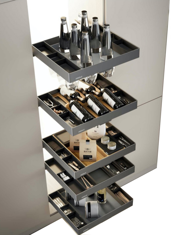 Système de rangement pour armoires hautes