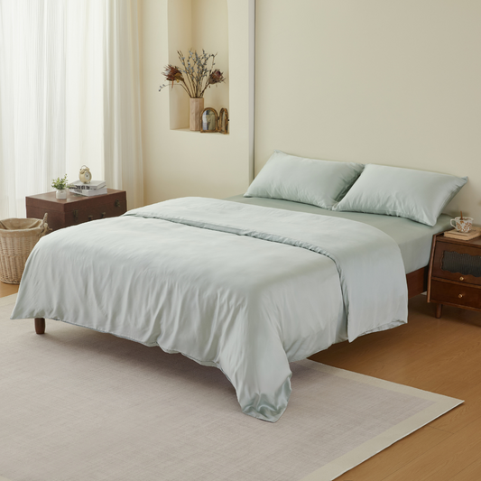 Ensemble drap-housse et taie d'oreiller en Tencel