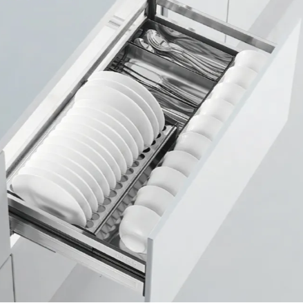 Panier à vaisselle coulissant en acier inoxydable Pandora