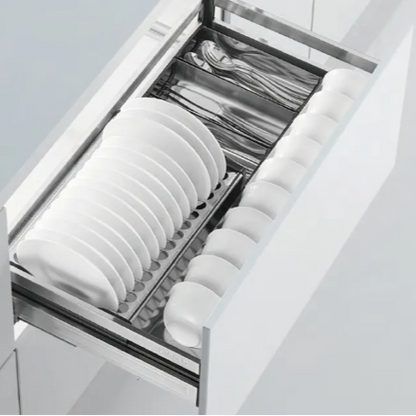 Panier à vaisselle coulissant en acier inoxydable Pandora