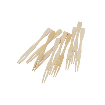 Fourchettes à fruits en bambou