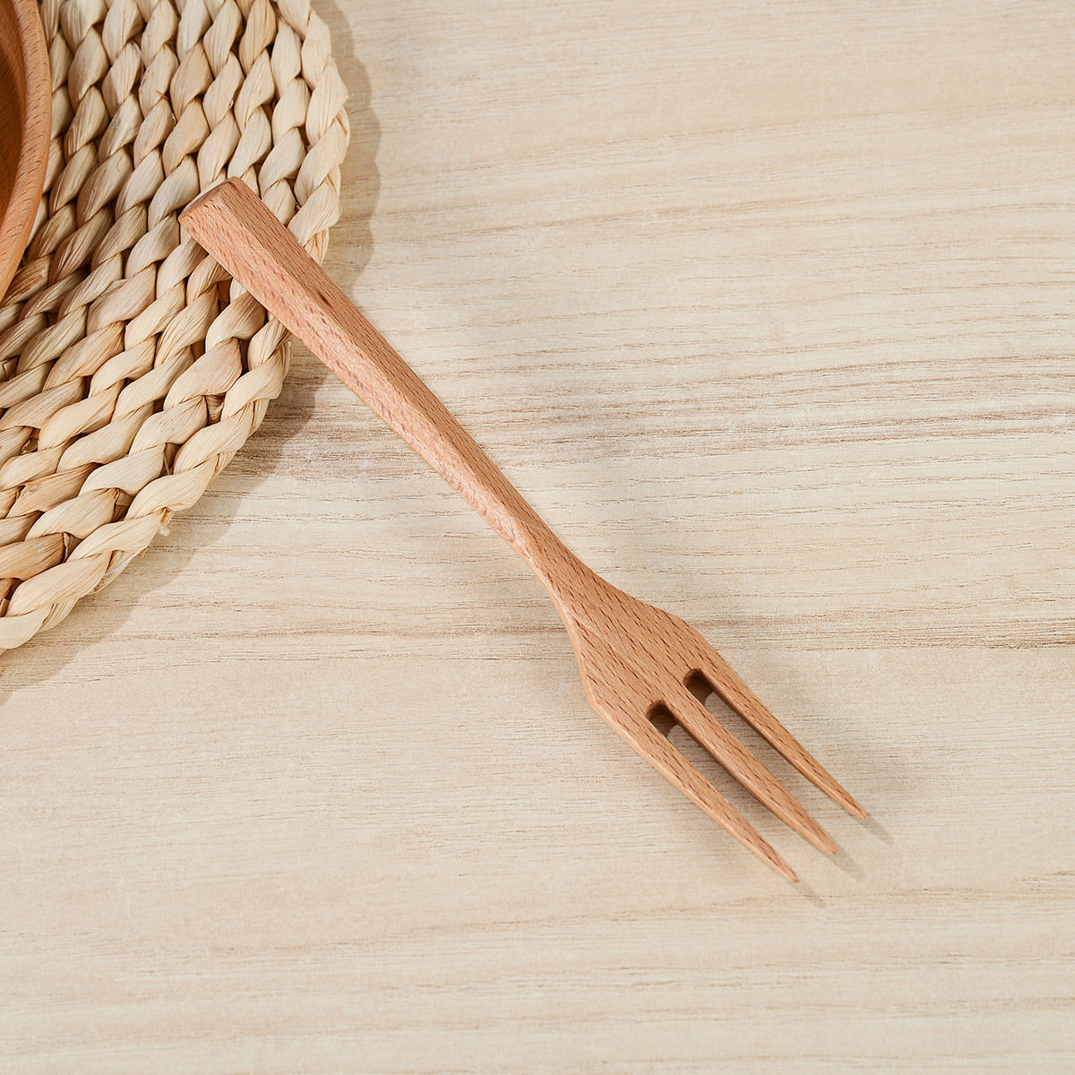 Fourchette à manger en hêtre