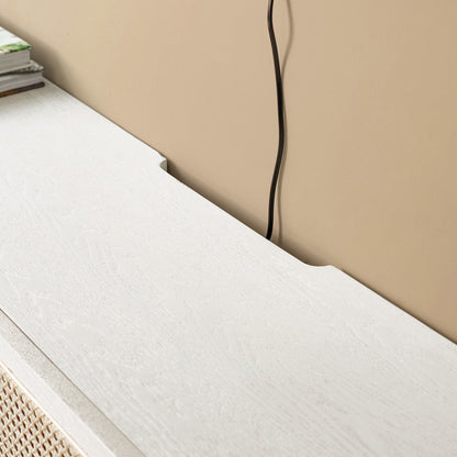 Meuble TV haut en rotin Yina