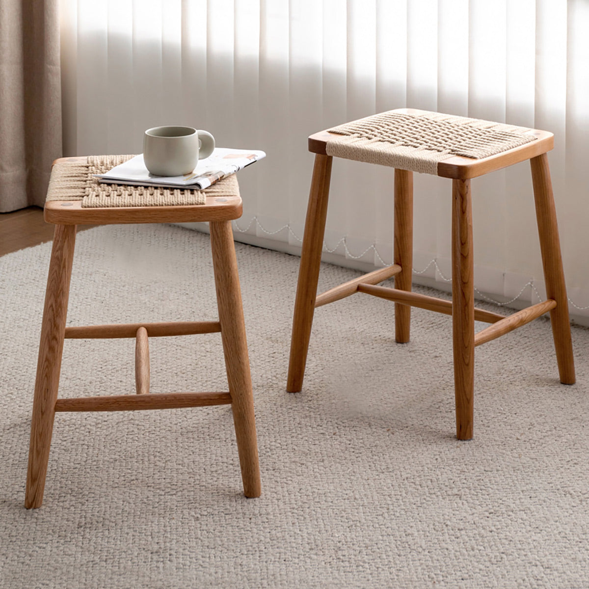 Tabouret tissé Tomi