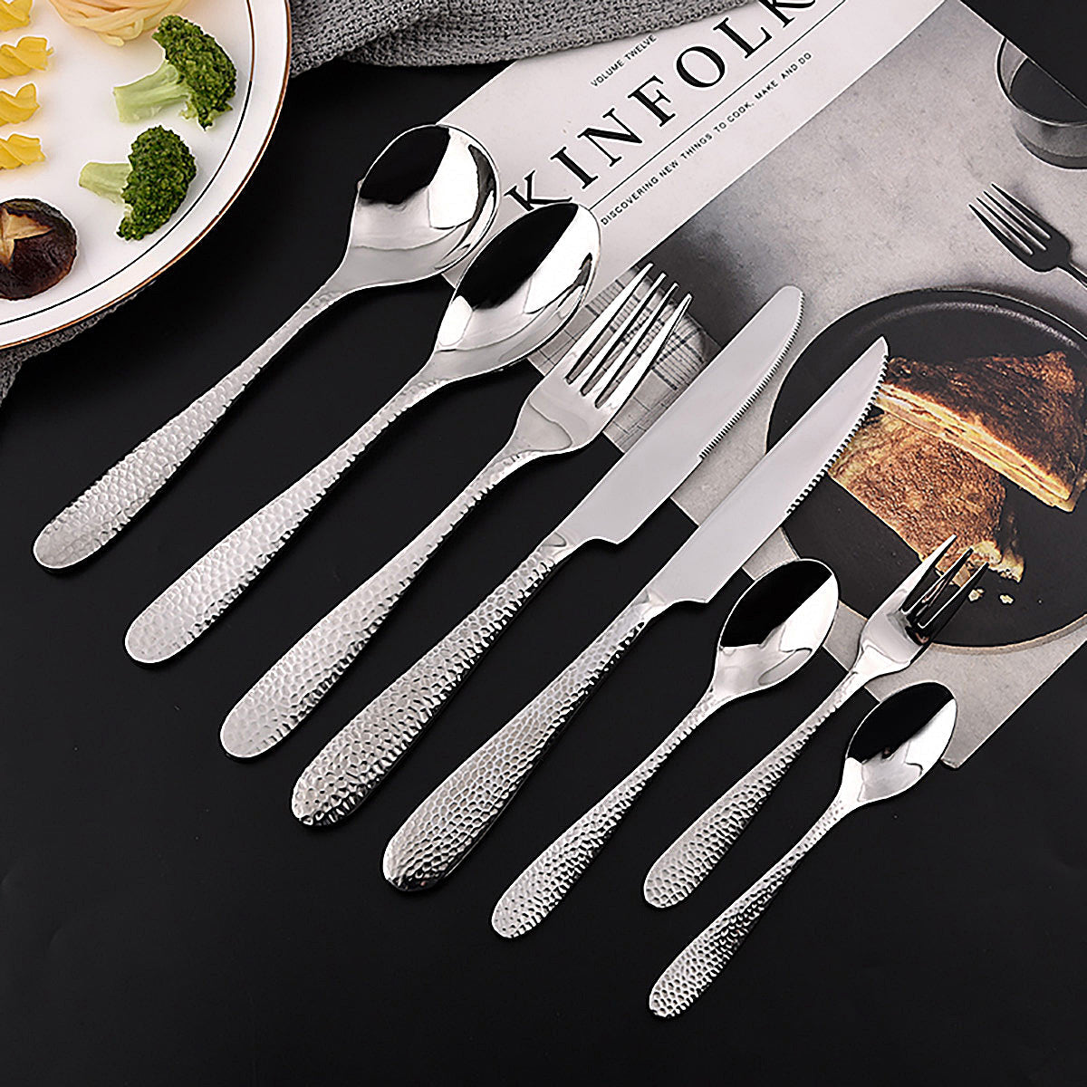 Cuillère à café martelée