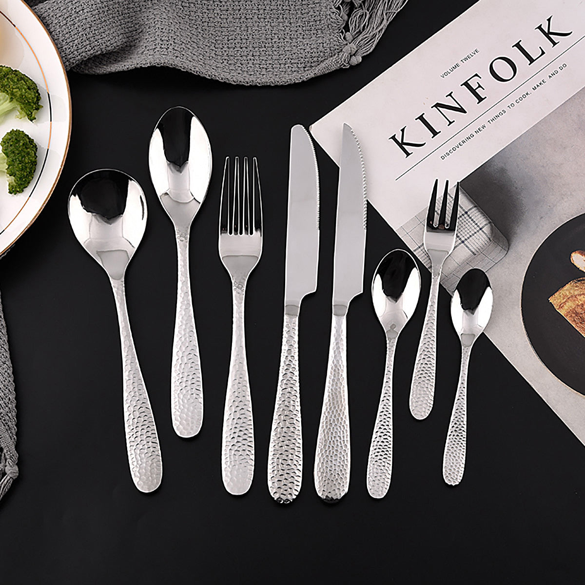 Cuillère à café martelée