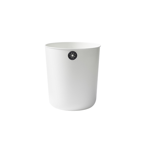 Poubelle ronde blanche