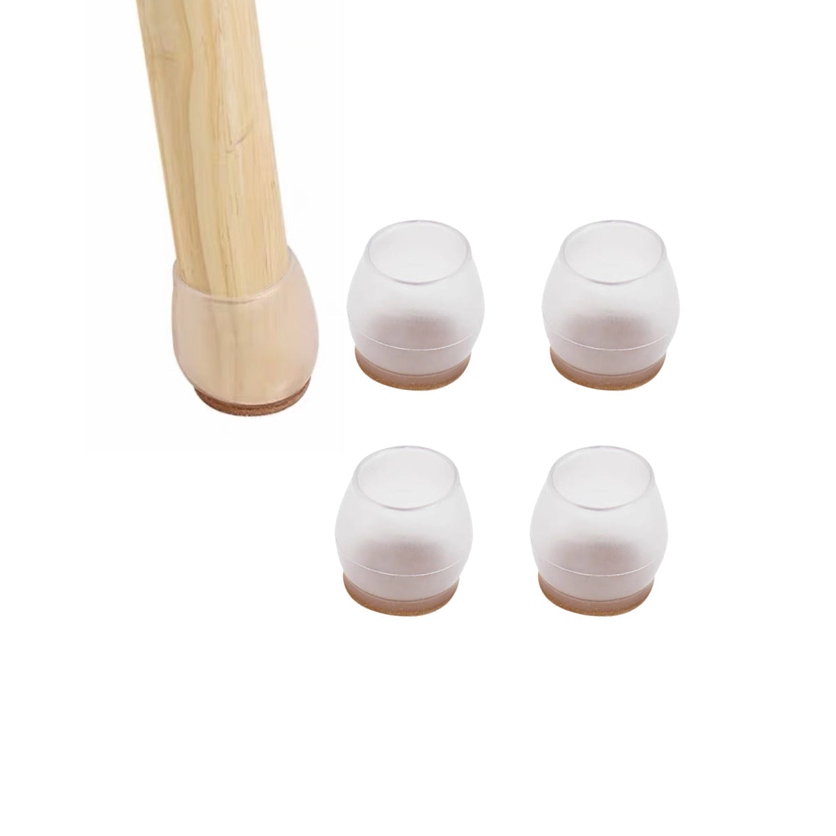 Protège-pieds de chaise antidérapants (4 pièces)