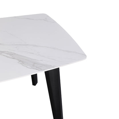 Table à manger en pierre frittée pour patio