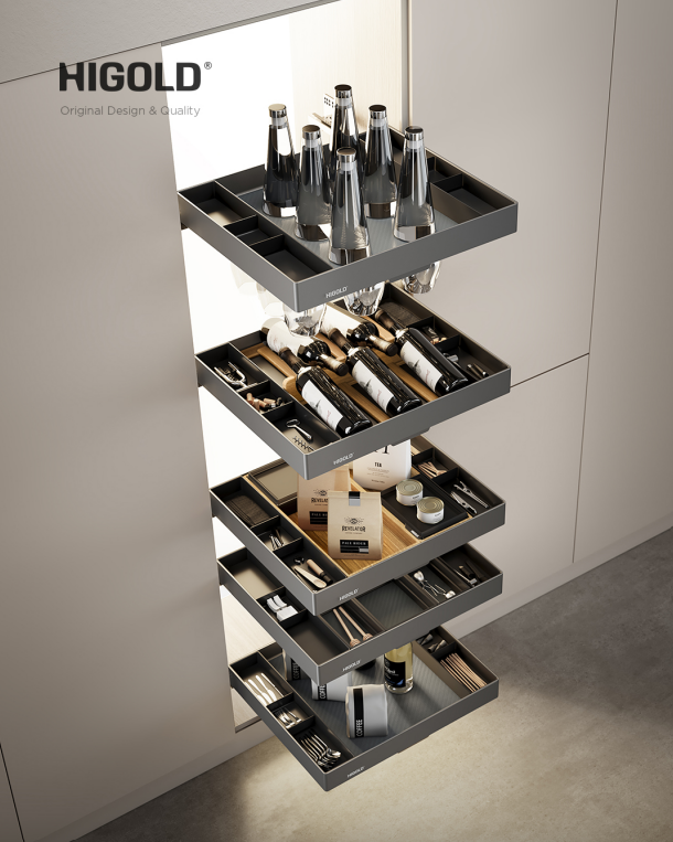 Système de rangement pour armoires hautes