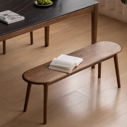 Banc de salle à manger en bois de noyer Keira