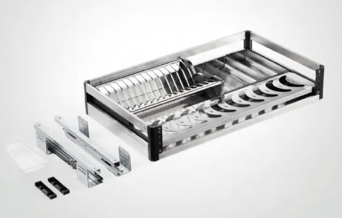 Panier à vaisselle coulissant en acier inoxydable Pandora
