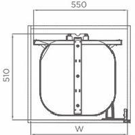 Meuble haut pivotant et coulissant Shearer