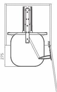 Meuble haut pivotant et coulissant Shearer