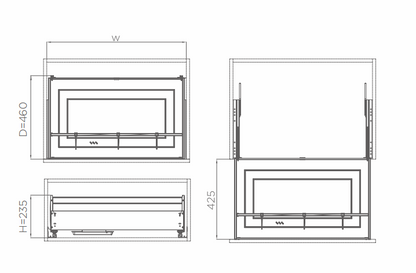 Tiroir plat à trois côtés Shearer 4.0 pour pots