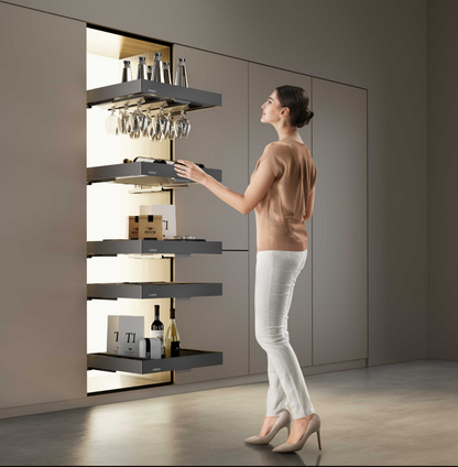 Système de rangement pour armoires hautes