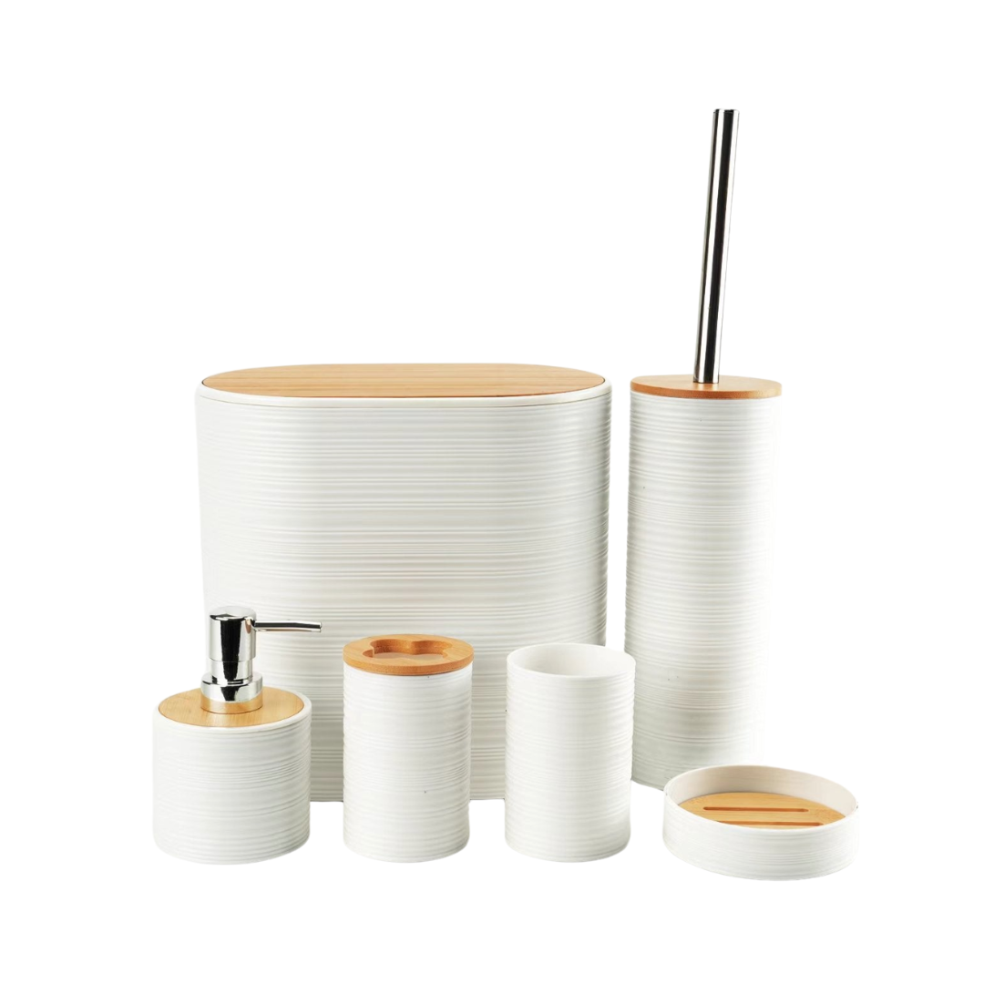 Ensemble de salle de bain Nordic Ripple 6 pièces