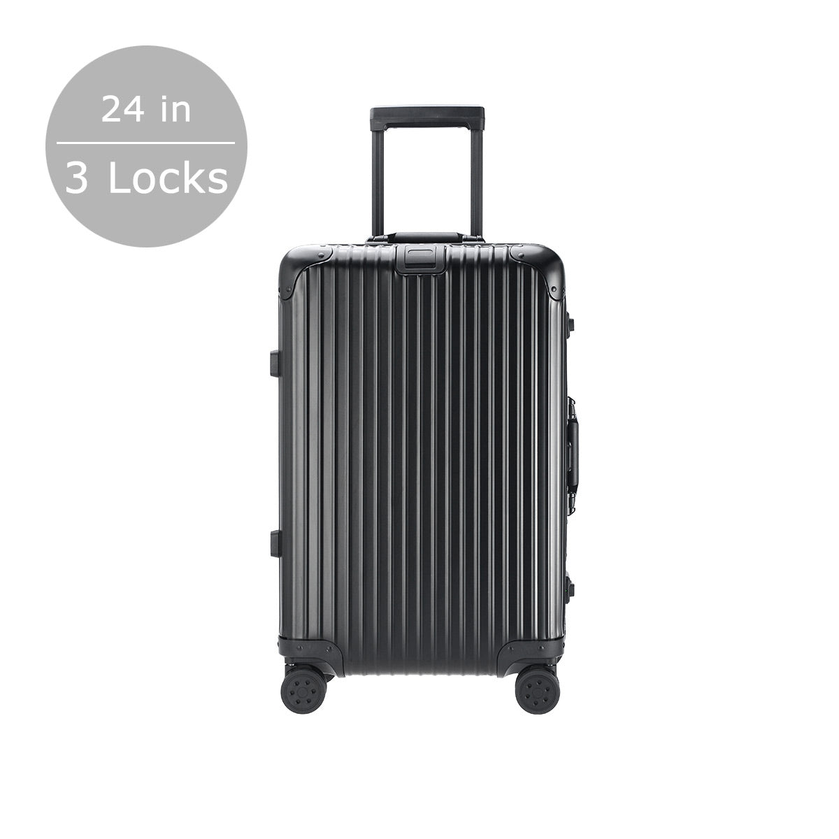 Valise entièrement en aluminium avec compartiment à rabat