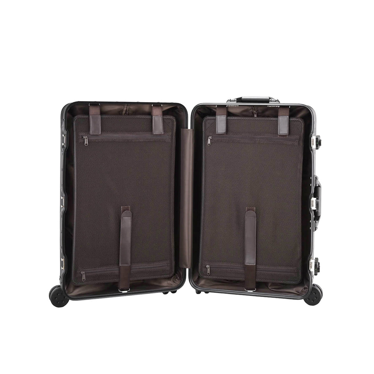 Valise entièrement en aluminium avec compartiment à rabat