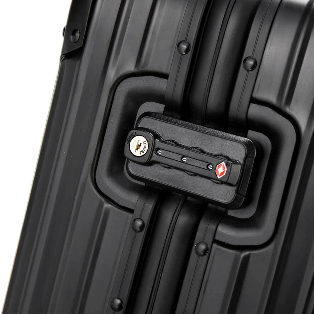 Valise entièrement en aluminium avec compartiment à rabat