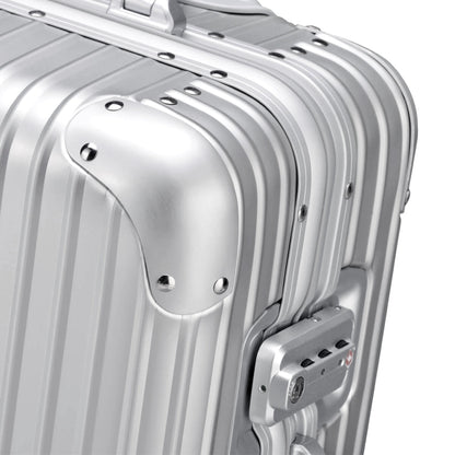 Valise entièrement en aluminium avec compartiment à rabat
