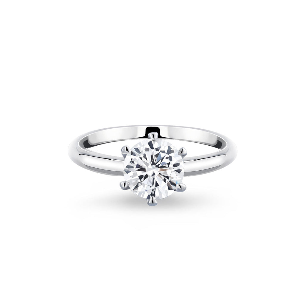 Bague solitaire en diamant (1 carat)