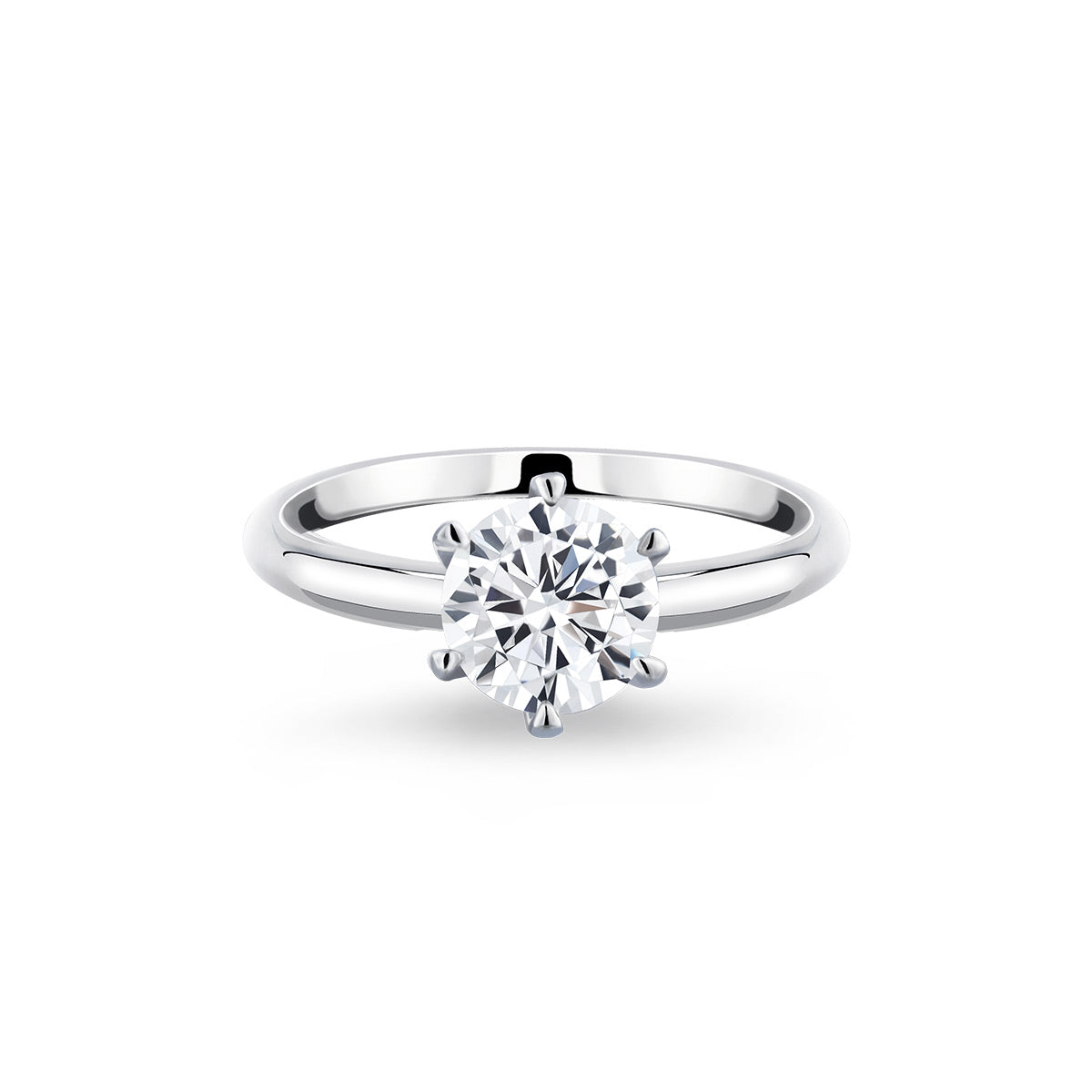 Bague solitaire en diamant (1 carat)