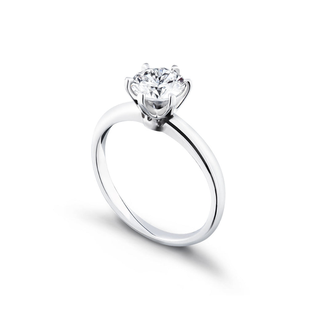 Bague solitaire en diamant (1 carat)