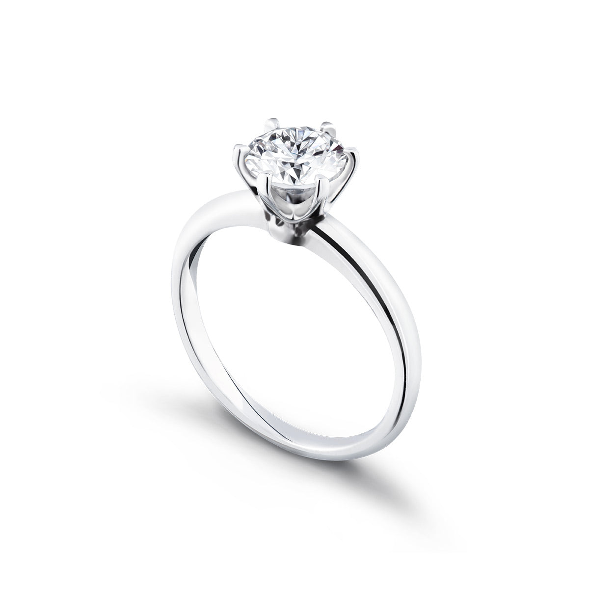 Bague solitaire en diamant (1 carat)