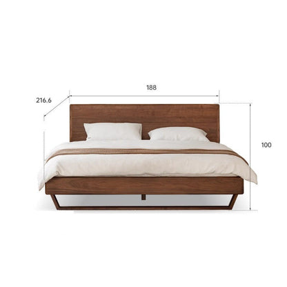 Cadre de lit en noyer massif Douglas