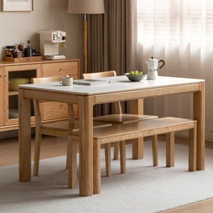 Banc de salle à manger en bois massif Aiko