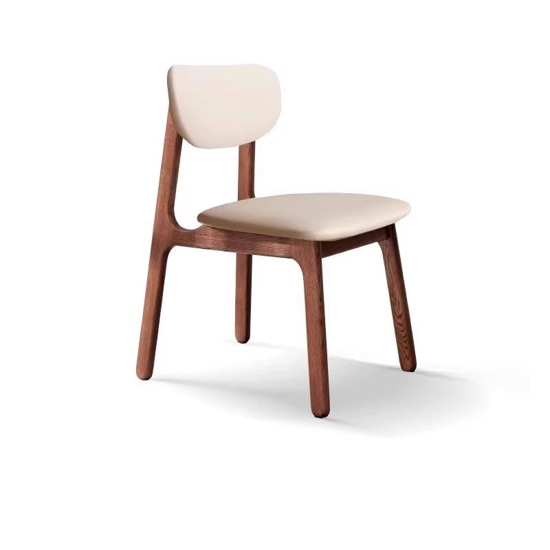 Chaise de salle à manger en cuir massif Kei
