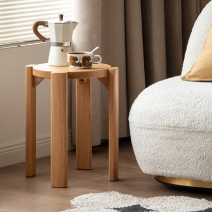 Tabouret empilable en bois massif Elliot