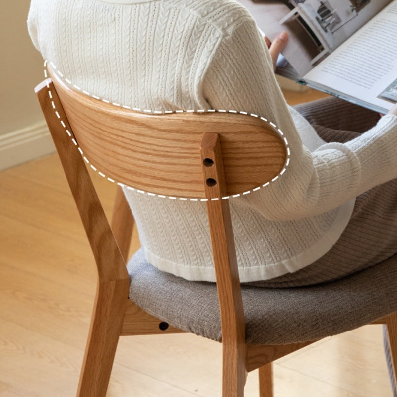Chaise de salle à manger en chêne massif Blake