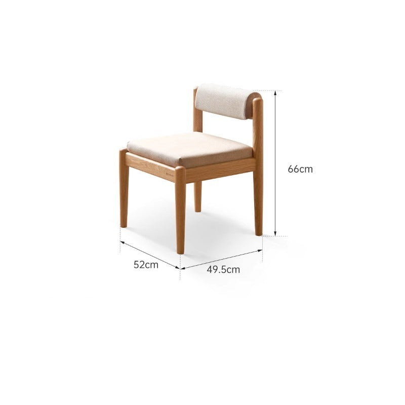 Chaise de salle à manger en bois de chêne Keith