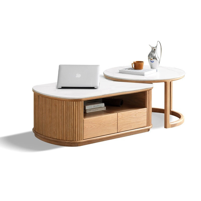 Ensemble de table basse Sophie en pierre frittée