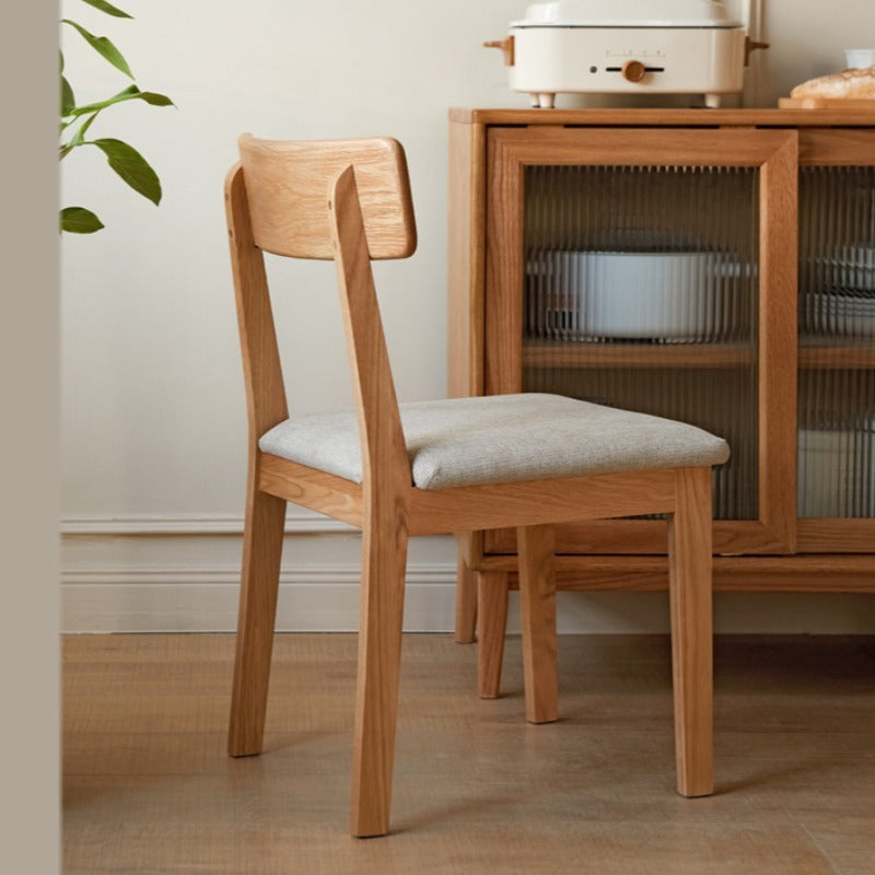 Chaise de salle à manger en bois massif Kei